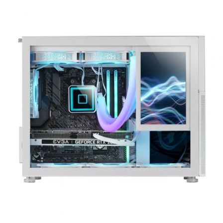 Mars Gaming MC-LCD Minitorre Blanca con Pantalla LCD IPS de 8 Pulgadas